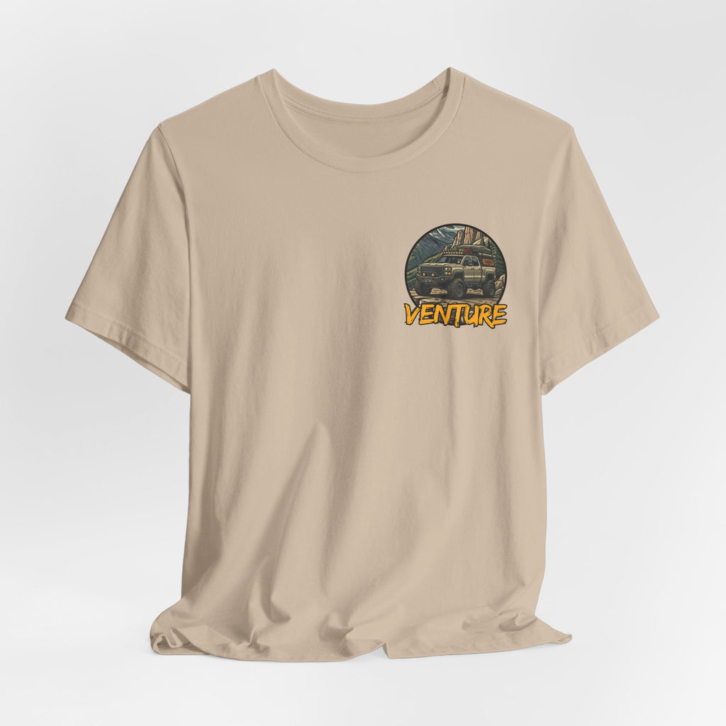 Adventure Graphic Tee — 'Venture' Chest Logo & Genuine Threadz Back Print