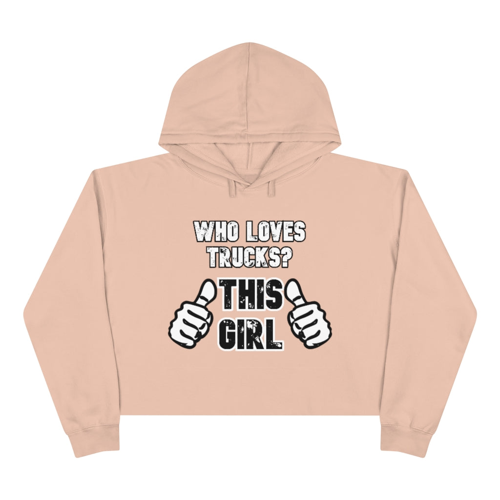 "This Girl" Crop-Top Fleece Hoodie