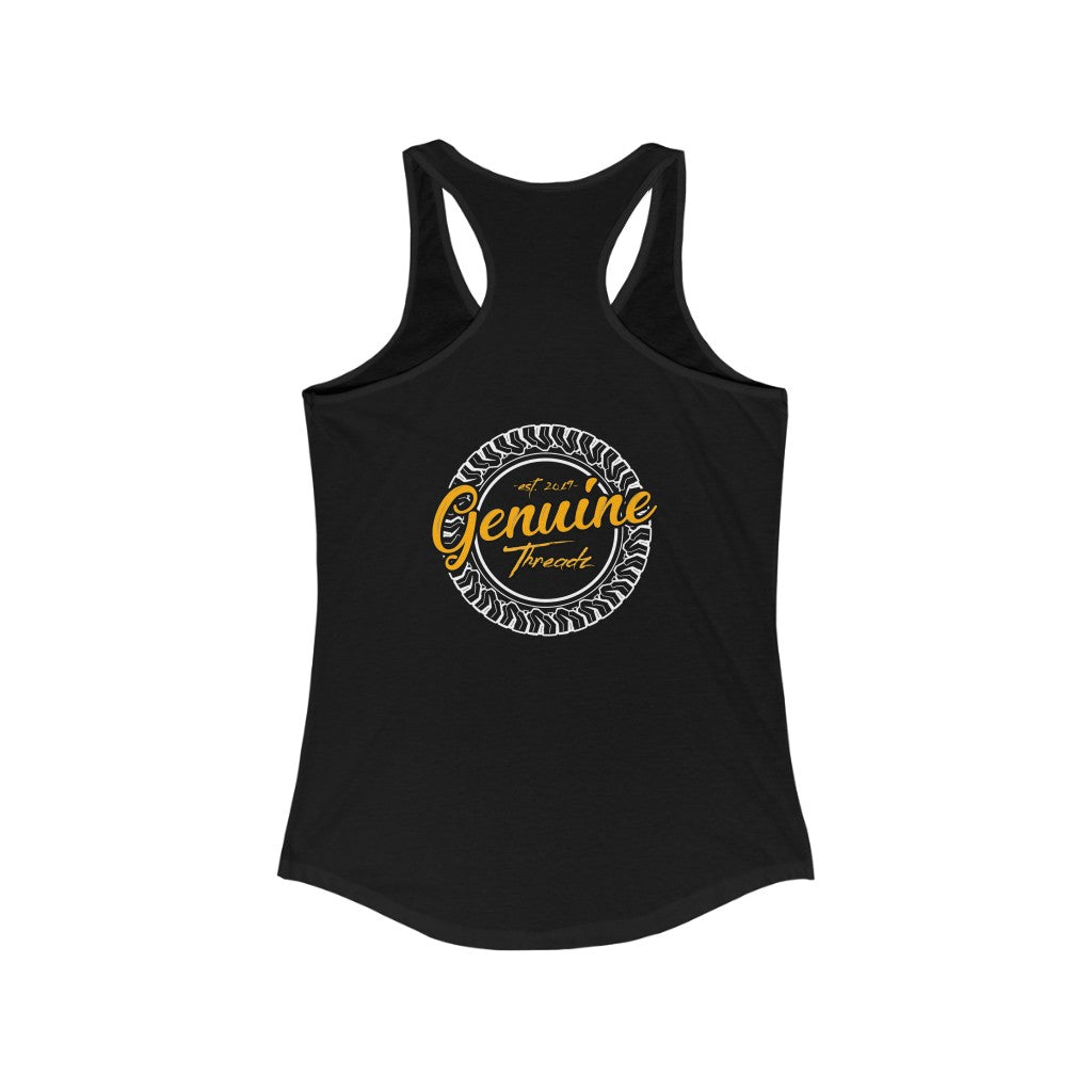 "Work Harder" Women's Ideal Racerback Tank