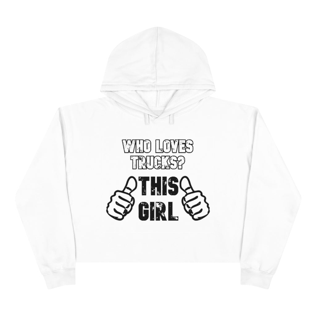 "This Girl" Crop-Top Fleece Hoodie