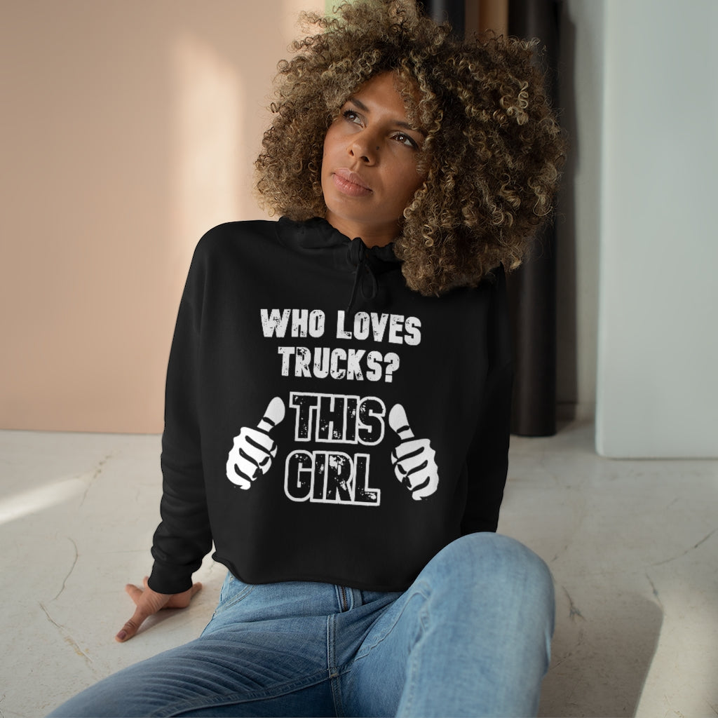 "This Girl" Crop-Top Fleece Hoodie