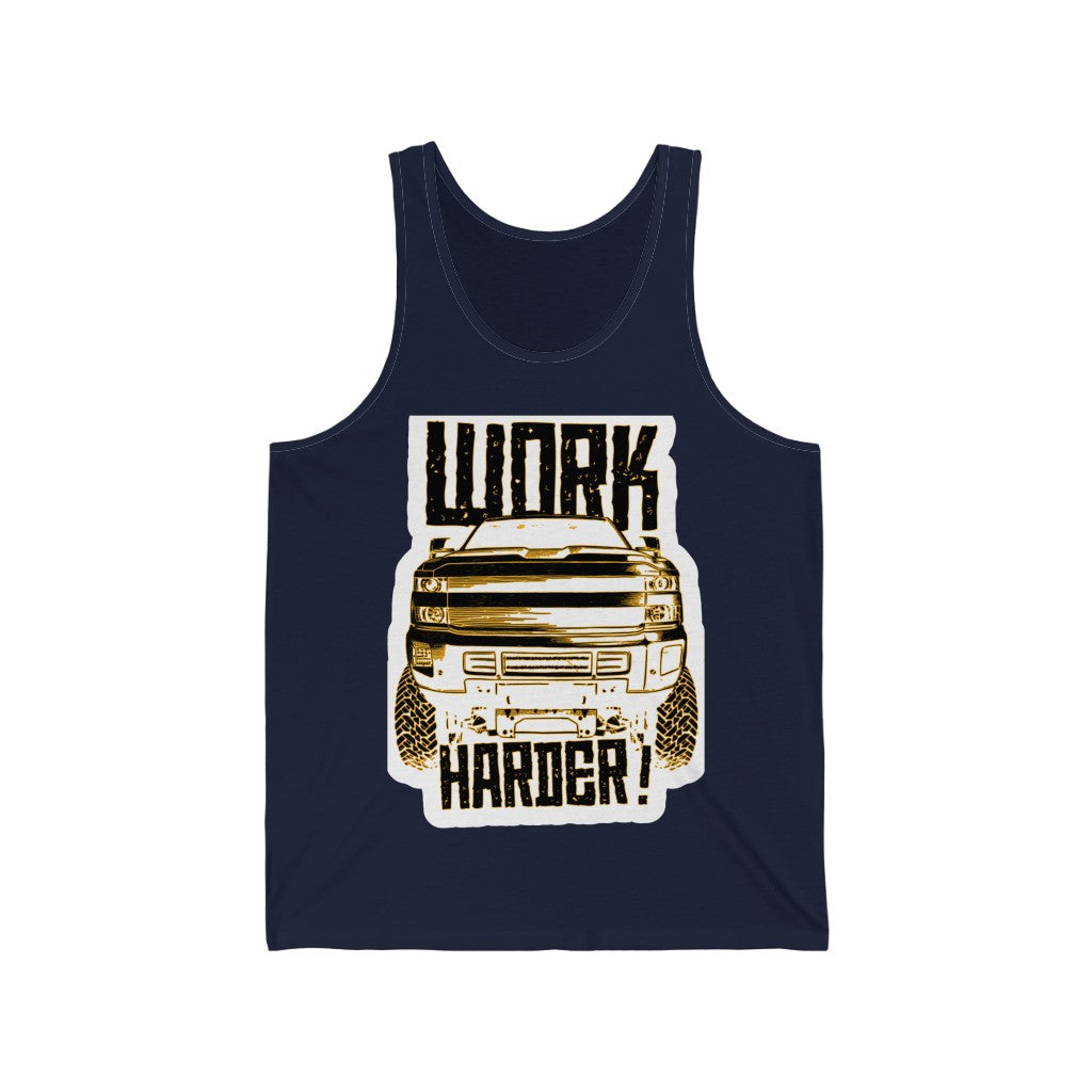 "Work Harder" Men's Jersey Tank