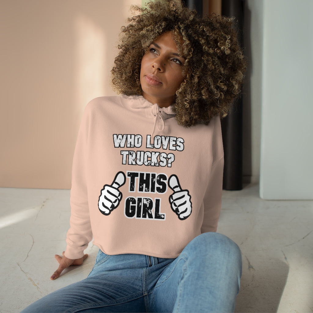 "This Girl" Crop-Top Fleece Hoodie