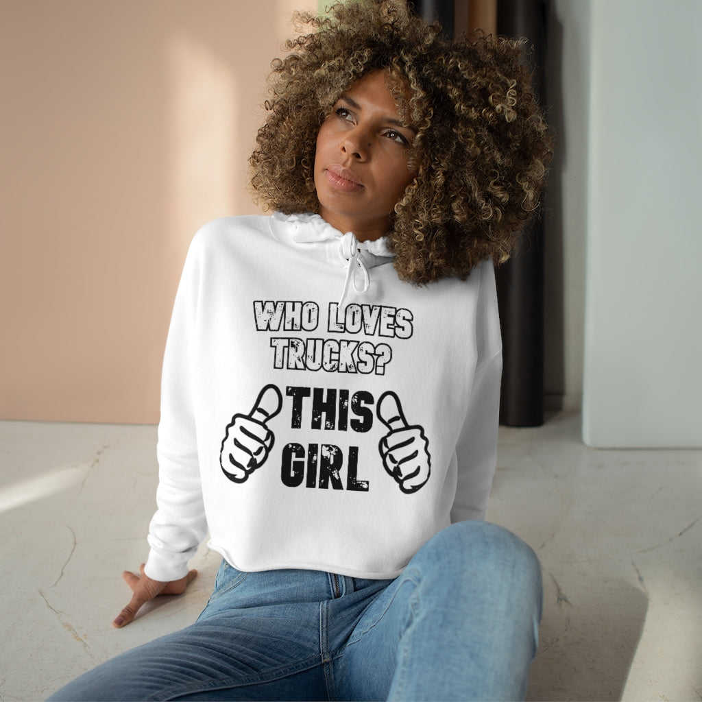 "This Girl" Crop-Top Fleece Hoodie