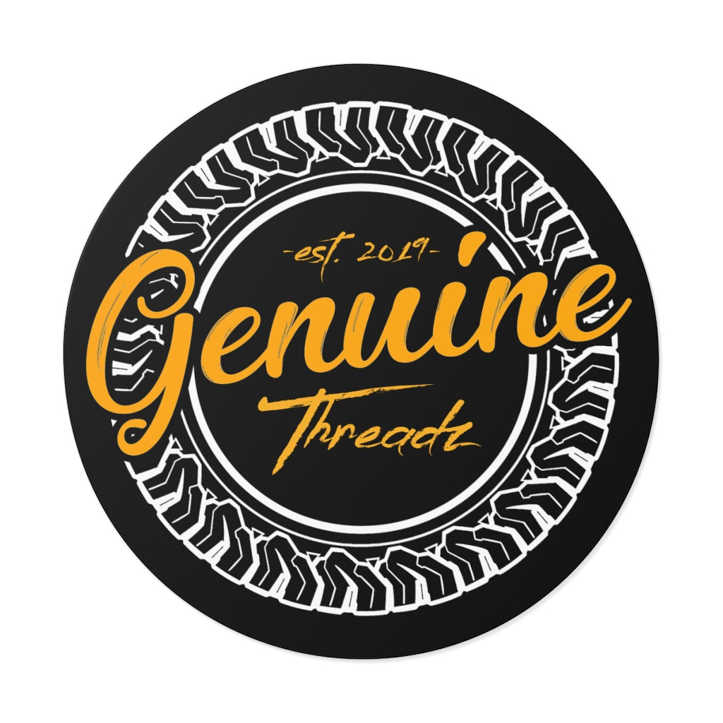 Genuine Threadz Round Vinyl Stickers