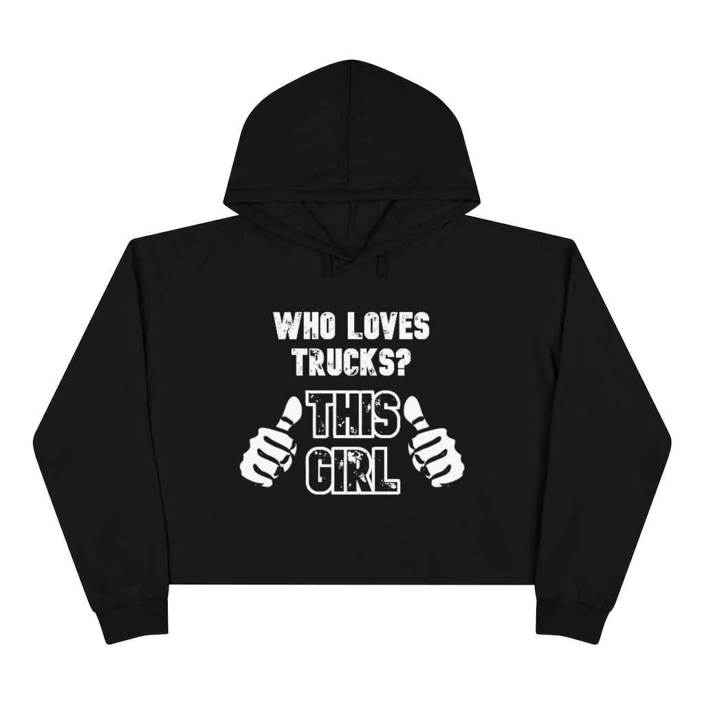 "This Girl" Crop-Top Fleece Hoodie